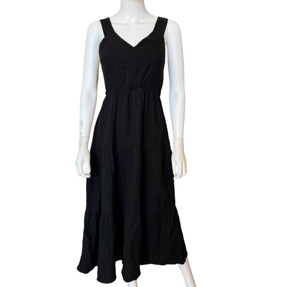 * New ~ STEVE MADDEN ~Amira Tiered Cotton Midi Dress Size S - Picture 4 of 8
